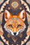 AI generated illustration of a vibrant painting of a fox