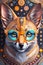 AI generated illustration of a vibrant painting of a fox wearing sunglasses