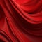 AI-generated illustration of a vivid red background composed of flowing smooth silk