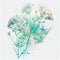 AI generated illustration of a watercolor painting of a delicate geranium bouquet