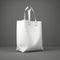 AI-generated illustration of a white tote bag on a gray background