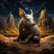 Ai Generated illustration Wildlife Concept of Aardvark Orycteropus 16 old