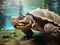 Ai Generated illustration Wildlife Concept of Alligator Snapping Turtle