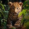Ai Generated illustration Wildlife Concept of Amur Leopard