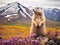 Ai Generated illustration Wildlife Concept of Arctic Ground Squirrel in Hatcher Pass