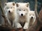 Ai Generated illustration Wildlife Concept of of Arctic Wolves