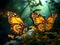 Ai Generated illustration Wildlife Concept of Banded Orange Butterflies