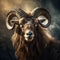 Ai Generated illustration Wildlife Concept of Barbary Sheep