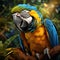 Ai Generated illustration Wildlife Concept of Blue-and-Yellow Macaw