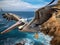 Ai Generated illustration Wildlife Concept of Brown Pelican Flying California