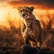 Ai Generated illustration Wildlife Concept of Cheetah in the Masai Mara Kenya