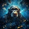 Ai Generated illustration Wildlife Concept of Chimpanzee