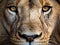 Ai Generated illustration Wildlife Concept of Closeup Lion