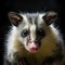 Ai Generated illustration Wildlife Concept of Closeup of Virginia Opossum