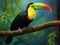 Ai Generated illustration Wildlife Concept of Costa Rica Keel-Billed Toucan
