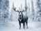 Ai Generated illustration Wildlife Concept of Cow Moose