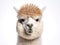 Ai Generated illustration Wildlife Concept of Front view Close-up of Alpaca