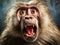 Ai Generated illustration Wildlife Concept of Funny baboon monkey