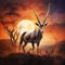 Ai Generated illustration Wildlife Concept of Gemsbok antelope