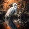 Ai Generated illustration Wildlife Concept of Great Egret Florida