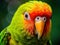 Ai Generated illustration Wildlife Concept of Green Parakeet