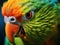 Ai Generated illustration Wildlife Concept of Green Parakeet