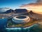 Ai Generated illustration Wildlife Concept of Greenpoint Stadium Capetown South Africa