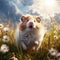 Ai Generated illustration Wildlife Concept of Hamster on the grass