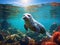 Ai Generated illustration Wildlife Concept of Harbor seal