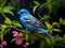 Ai Generated illustration Wildlife Concept of Indigo Bunting