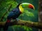 Ai Generated illustration Wildlife Concept of Keel Billed Toucan