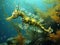 Ai Generated illustration Wildlife Concept of Leafy Sea Dragon