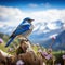 Ai Generated illustration Wildlife Concept of Mountain Bluebird