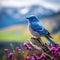 Ai Generated illustration Wildlife Concept of Mountain Bluebird