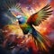 Ai Generated illustration Wildlife Concept of Rainbow Lorikeet