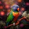 Ai Generated illustration Wildlife Concept of Rainbow Lorikeet