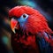 Ai Generated illustration Wildlife Concept of Red lory