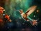 Ai Generated illustration Wildlife Concept of rufous Hummingbird