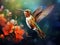 Ai Generated illustration Wildlife Concept of rufous Hummingbird