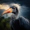 Ai Generated illustration Wildlife Concept of Shoebill in the Wild - Uganda Africa