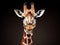 Ai Generated illustration Wildlife Concept of Somali Giraffe