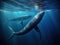 Ai Generated illustration Wildlife Concept of Sperm Whale fluke