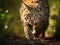 Ai Generated illustration Wildlife Concept of Stalking Bobcat