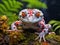 Ai Generated illustration Wildlife Concept of Tokay gecko close up