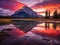 Ai Generated illustration Wildlife Concept of Vermillion Lakes