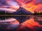 Ai Generated illustration Wildlife Concept of Vermillion Lakes