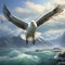 Ai Generated illustration Wildlife Concept of Wandering Albatross South Georgia