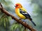 Ai Generated illustration Wildlife Concept of Western Tanager