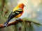 Ai Generated illustration Wildlife Concept of Western Tanager