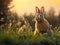 Ai Generated illustration Wildlife Concept of Wild Rabbit